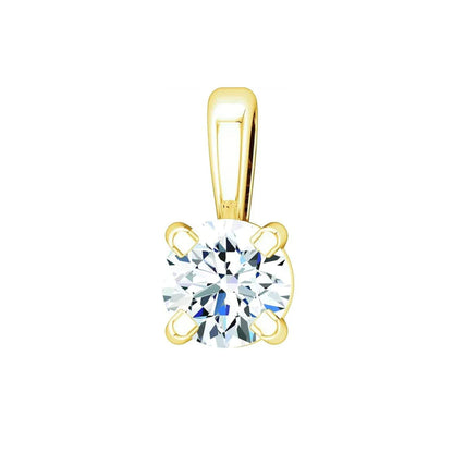 14K 1/4 Carat Diamond Pendant with Adjustable 16-18" Necklace