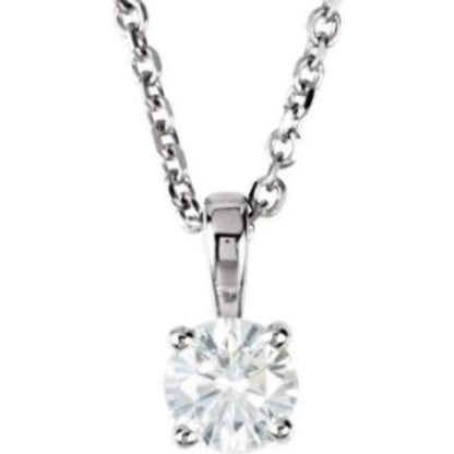 14K 1/4 Carat Diamond Pendant with Adjustable 16-18" Necklace