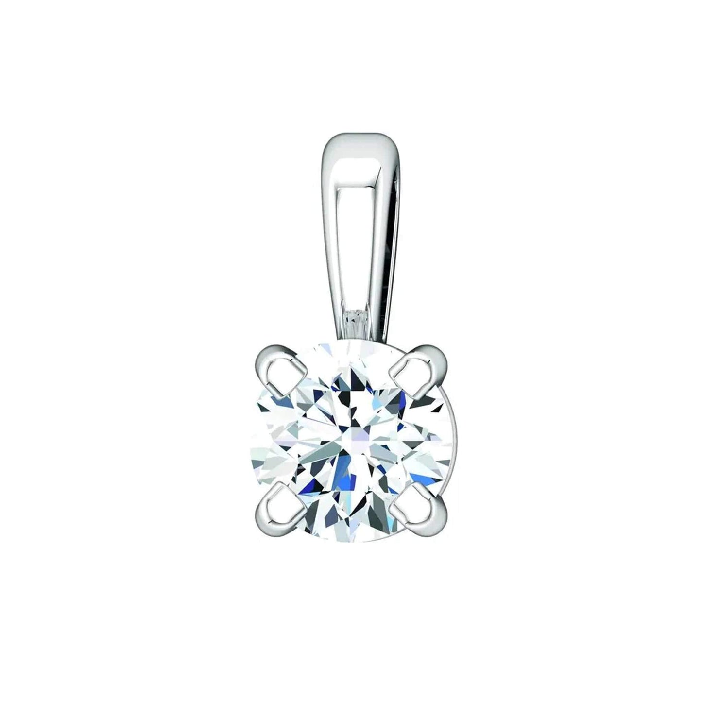 14K 3/4 Carat Diamond Pendant with Adjustable 16-18" Necklace