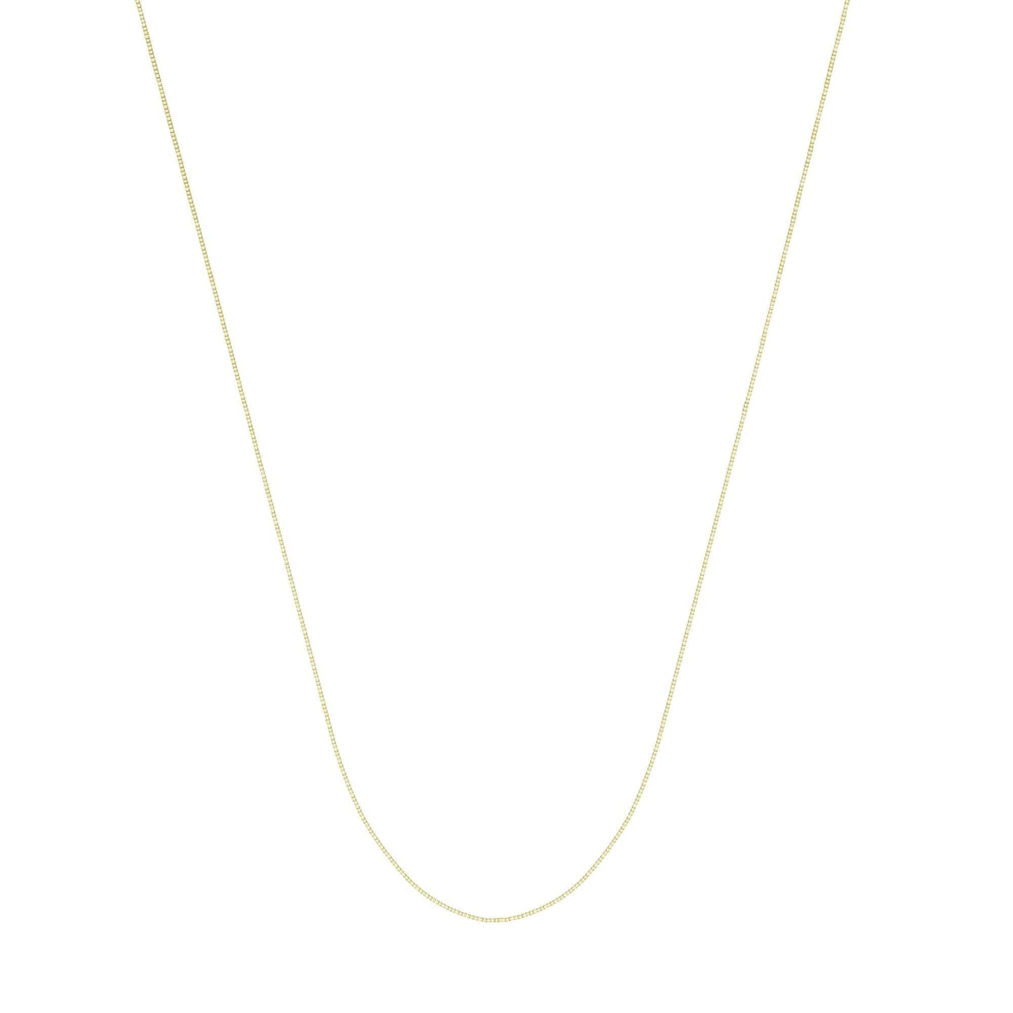 Chain 14K Gold 0.55mm Box Chain with Lobster Claw Clasp