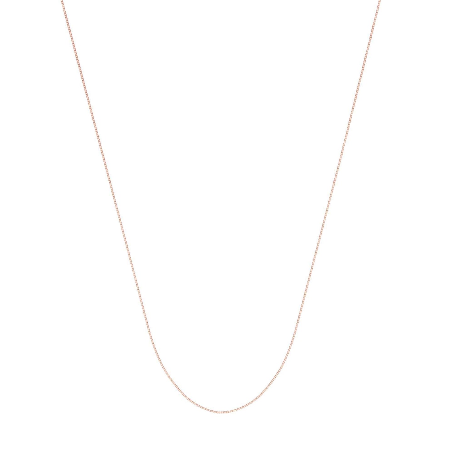 14K Gold 0.55mm Box Chain with Lobster Claw Clasp