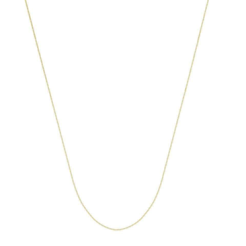 14K Gold 0.73 mm Box Chain with Lobster Claw Clasp