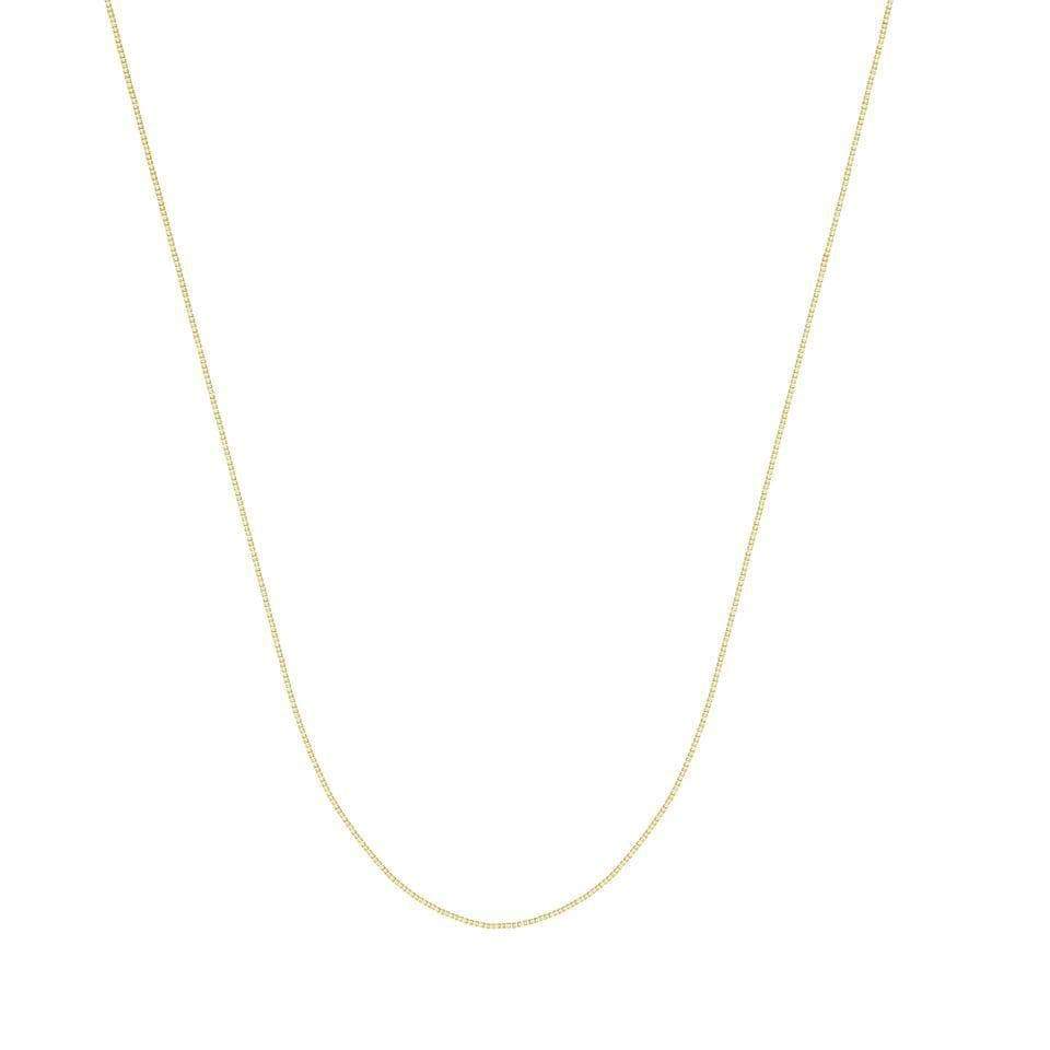 14K Gold 0.96 mm Box Chain with Lobster Claw Clasp