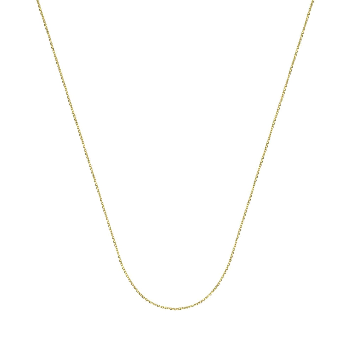 14K Gold 1.05 mm Diamond Cut Cable Chain with Lobster Claw Clasp