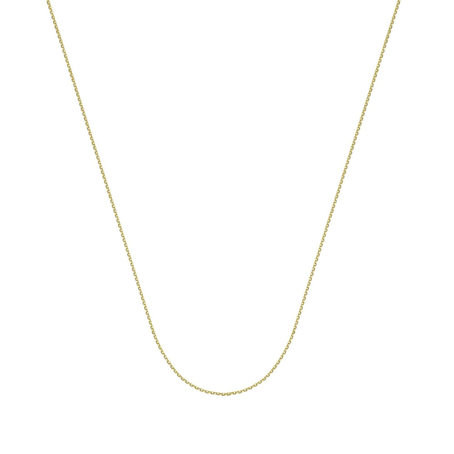 14K Gold 1.05 mm Diamond Cut Cable Chain with Lobster Claw Clasp