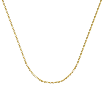 14K Gold 1.80 mm Diamond Cut Cable Chain with Lobster Claw Clasp