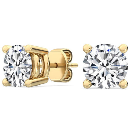 Earrings 14K Gold 3/4 Carat T.D.W Lab-Grown Diamond Stud Earrings VS Clarity F Color