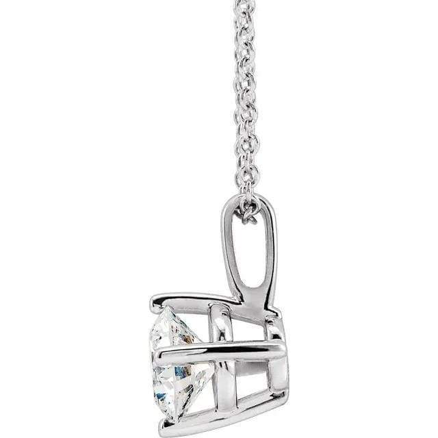 14K Karat Diamond Pendant with Adjustable 16-18" Necklace