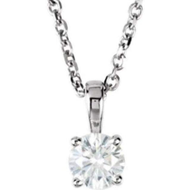 14K Karat Diamond Pendant with Adjustable 16-18" Necklace