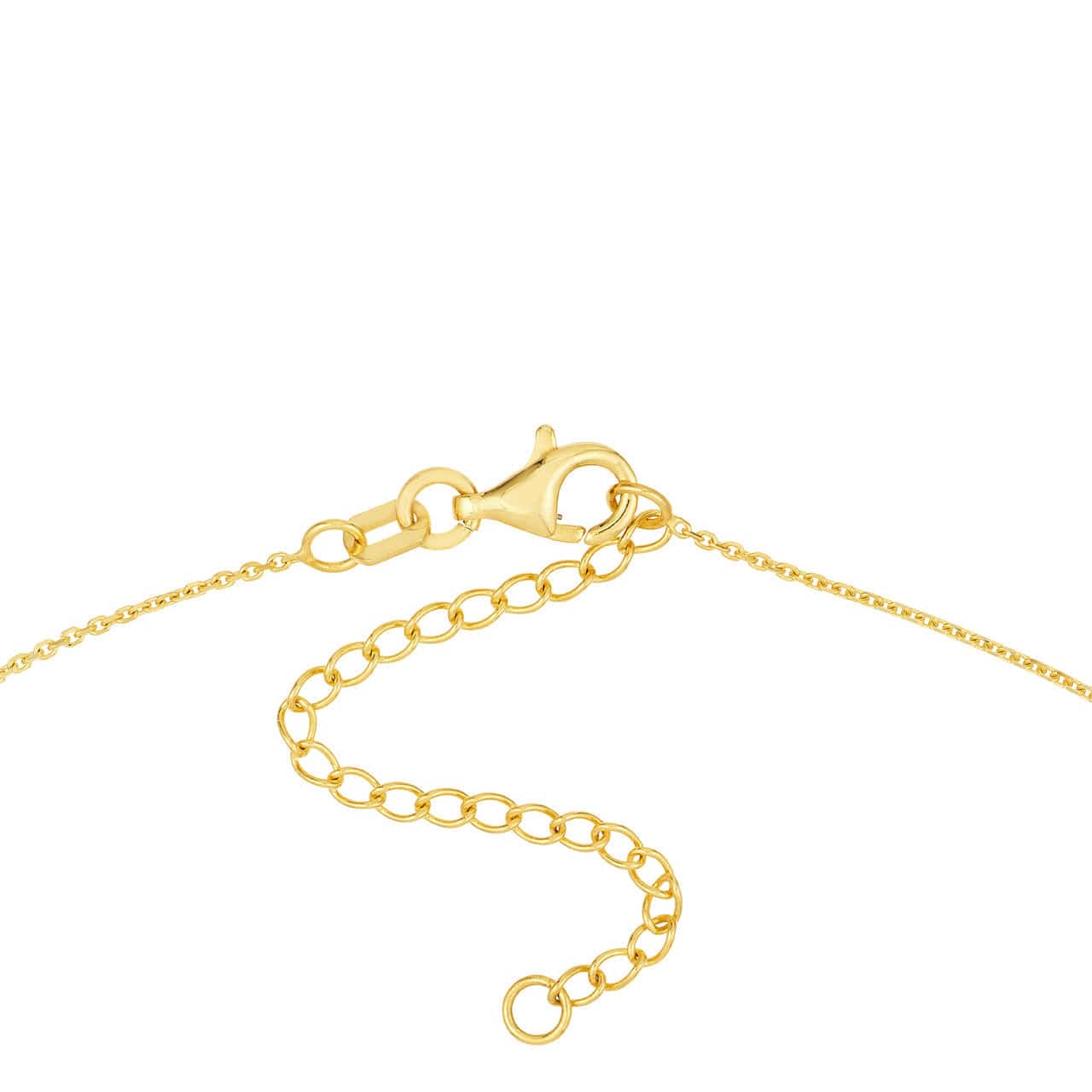 Necklace 14K YELLOW GOLD 14K Triple Cross with Diamond Necklace