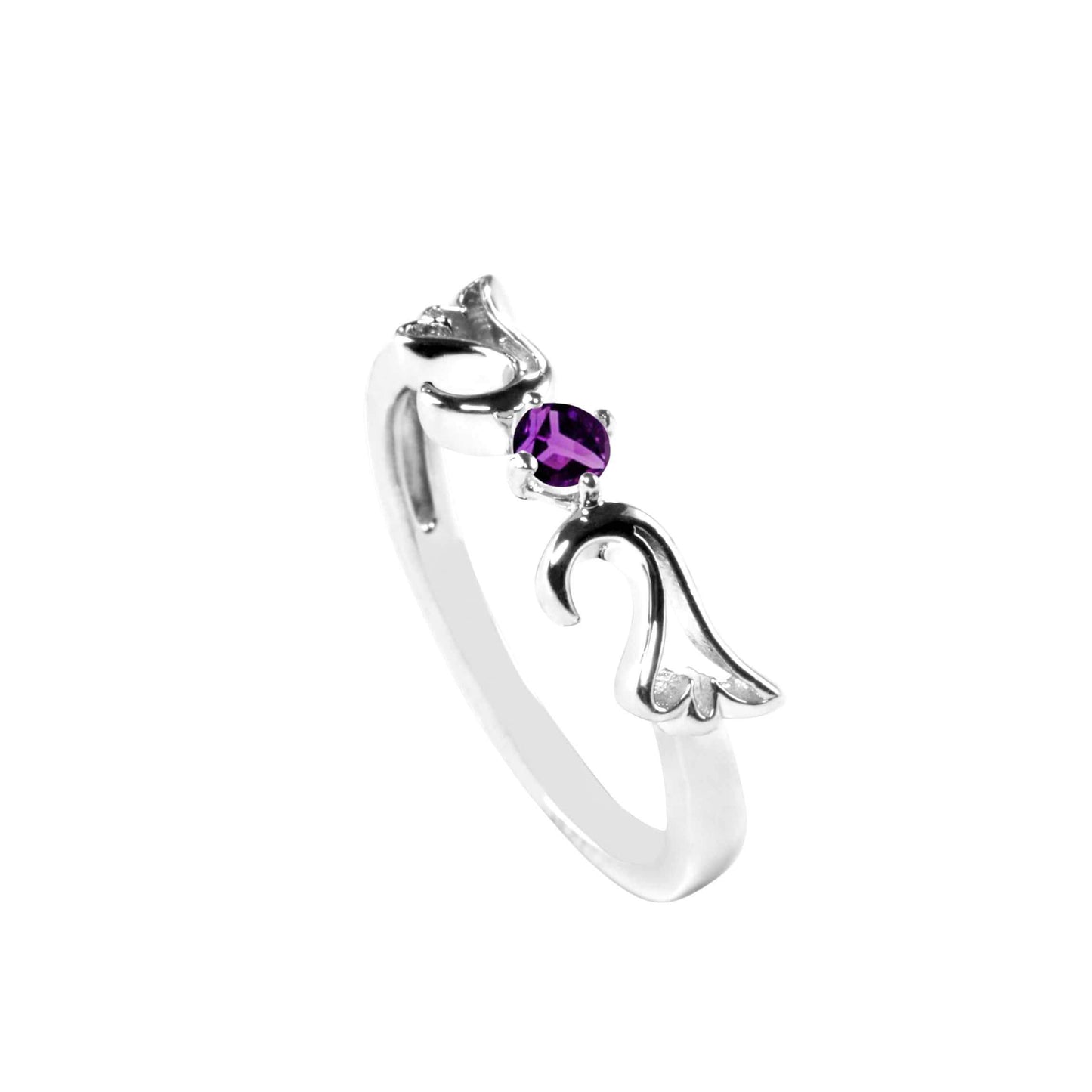 Amethyst Guardian Angel Ring- February