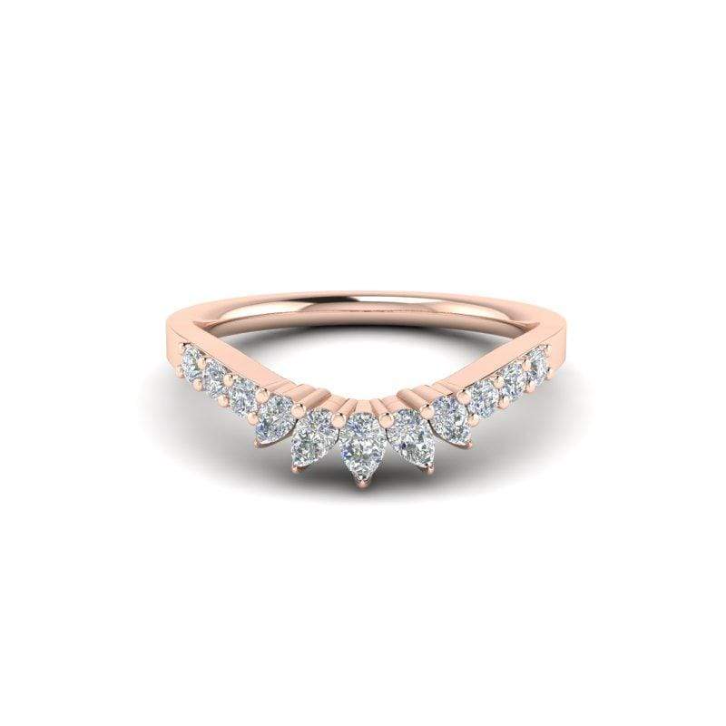 Tiara Custom Contour Diamond Wedding Ring
