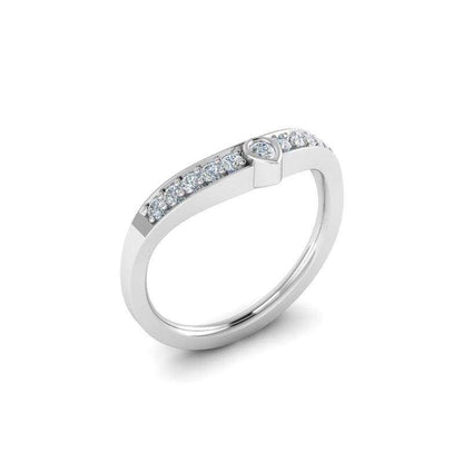Ayla Custom Contour Diamond Wedding Ring