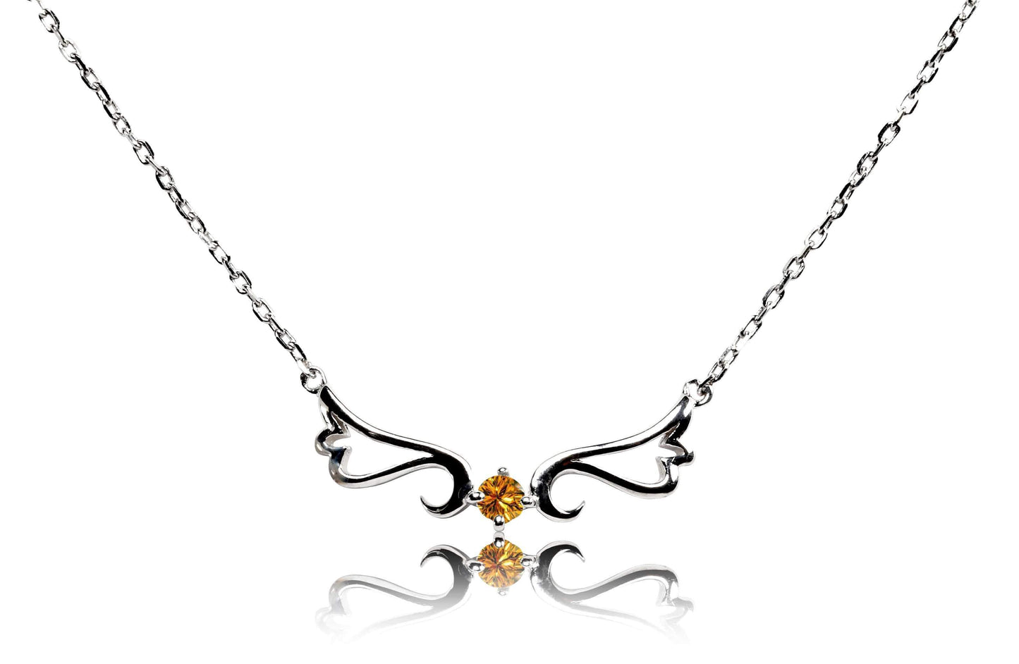 Citrine Guardian Angel Necklace- November