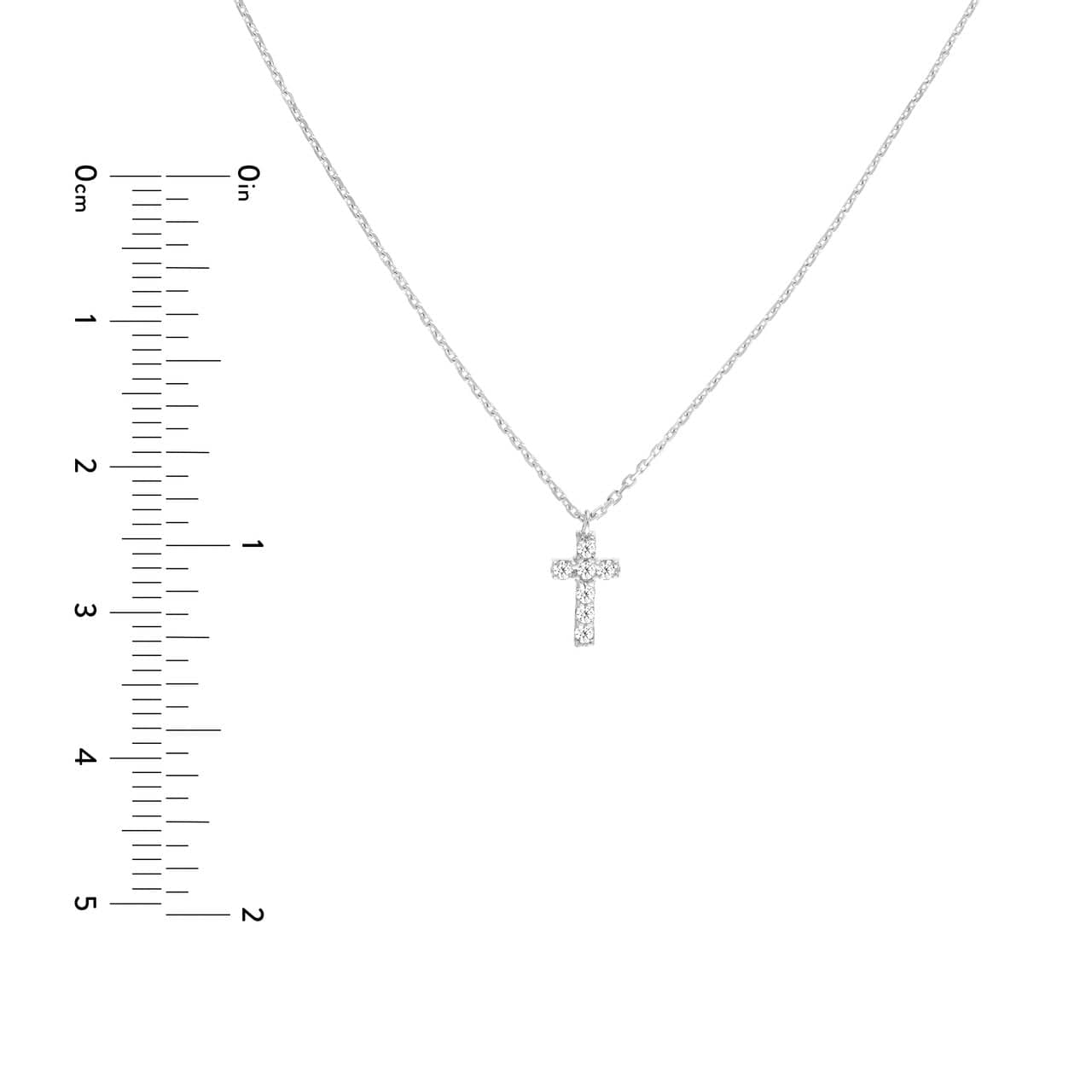 Necklace Diamond Mini Cross Adjustable Necklace