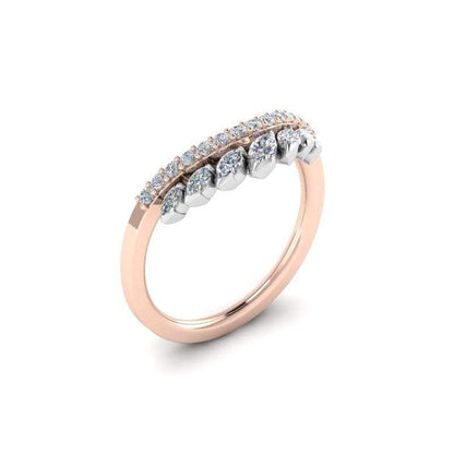 Farrah Custom Contour Diamond Wedding Ring