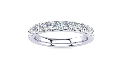 RINGS 10K WHITE / VS Clarity/FG Color Micropavé 1/2 Carat + Diamond Wedding Band