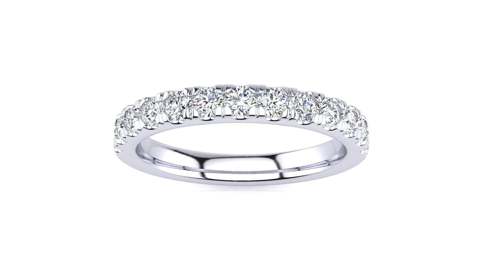 RINGS 10K WHITE / VS Clarity/FG Color Micropavé 1/2 Carat  Diamond Wedding Band Micropave Venus Ring  1/2 CT | Storyandhearts.com