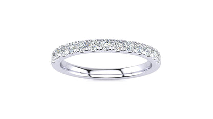 RINGS 10K WHITE / VS Clarity/FG Color Micropavé 1/3 Carat Diamond Wedding Band Micropave Venus Ring  1/3 CT | Storyandhearts.com
