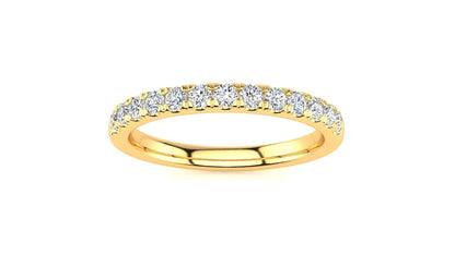 RINGS 10K YELLOW / VS Clarity/FG Color Micropavé 1/3 Carat Diamond Wedding Band Micropave Venus Ring  1/3 CT | Storyandhearts.com