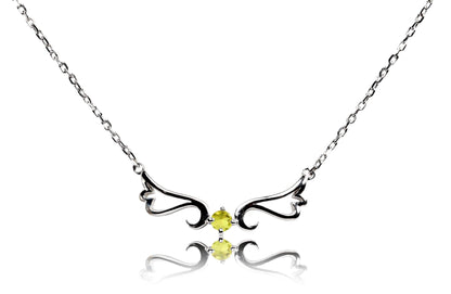 Peridot Guardian Angel Necklace- August