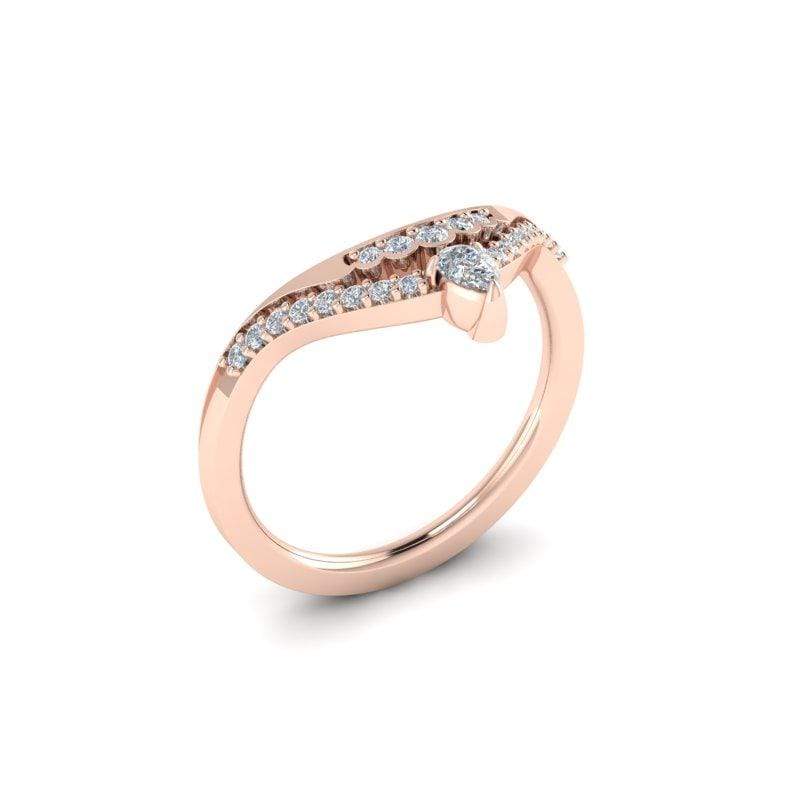 Principessa Custom Contour Diamond Wedding Ring