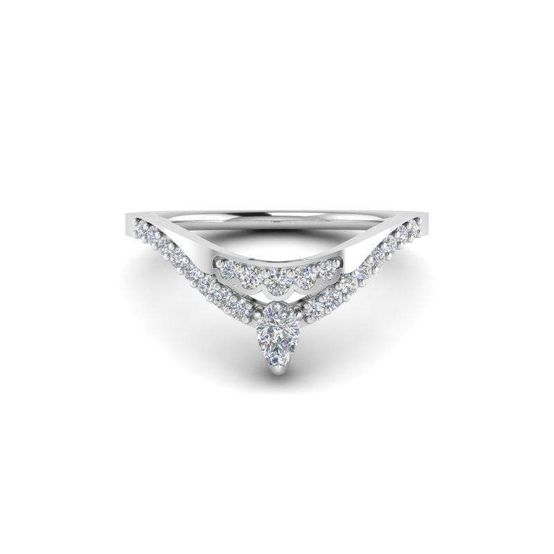 Principessa Custom Contour Diamond Wedding Ring