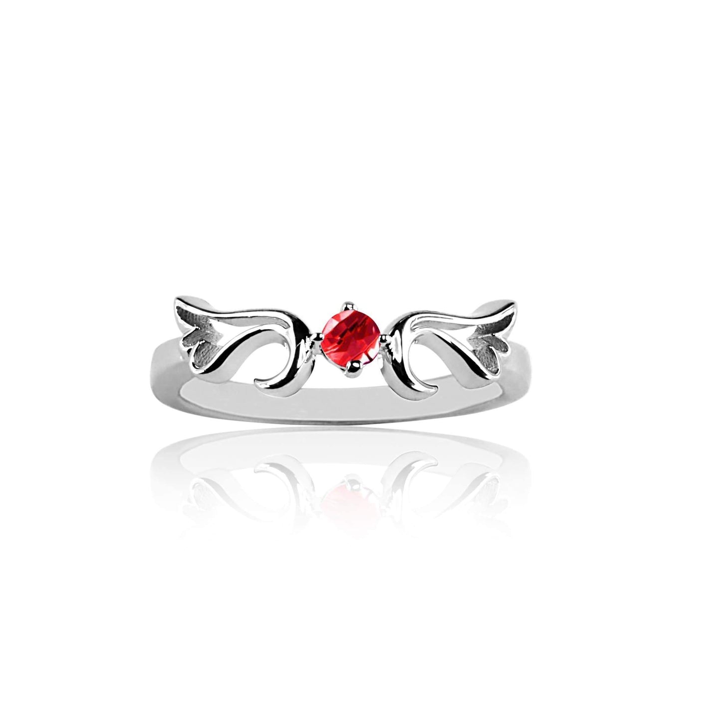 Ruby Guardian Angel Ring- July