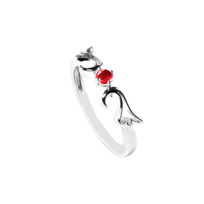 Ruby Guardian Angel Ring- July