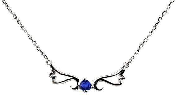 Sapphire Guardian Angel Necklace- September