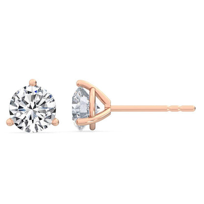 Earrings Three-Prong Martini Round Lab Created Diamond Stud Earrings (1.00 ct. tw.)