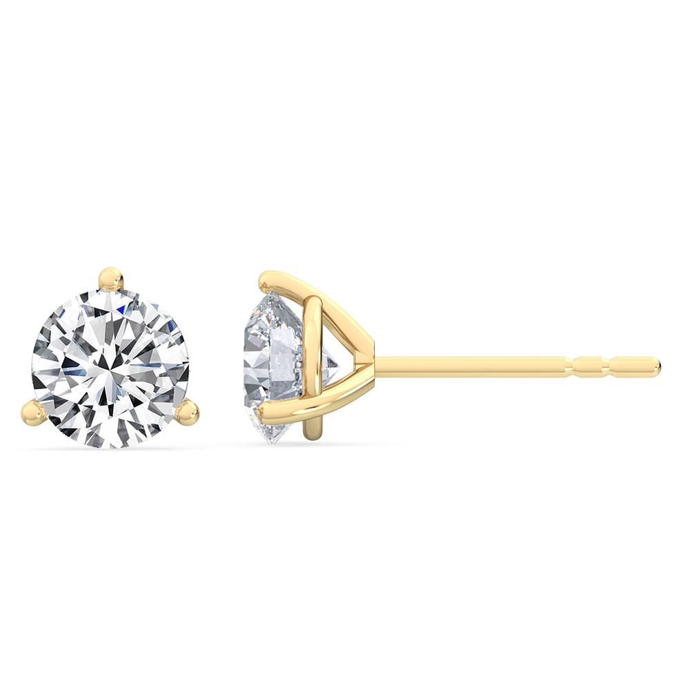 Earrings Three-Prong Martini Round Lab Created Diamond Stud Earrings (1.00 ct. tw.)