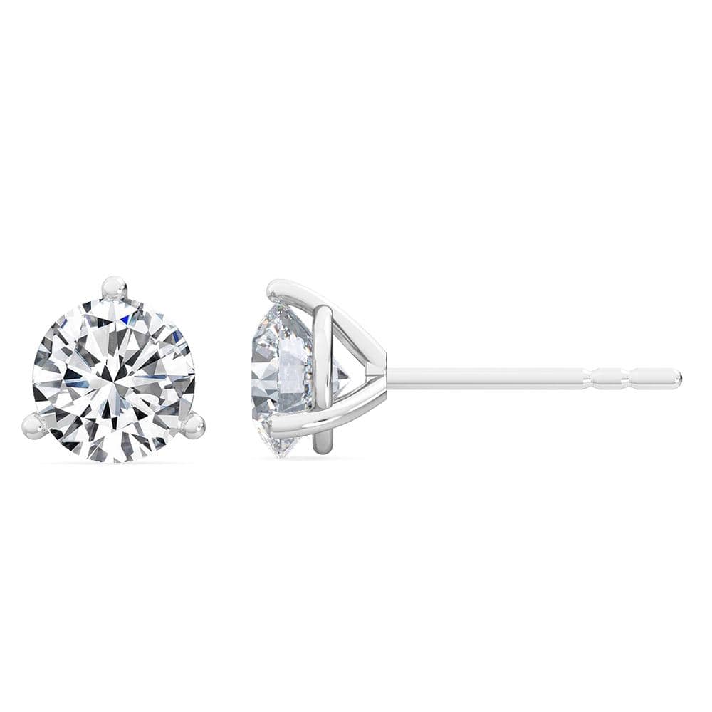 Earrings Three-Prong Martini Round Lab Created Diamond Stud Earrings (1.00 ct. tw.)