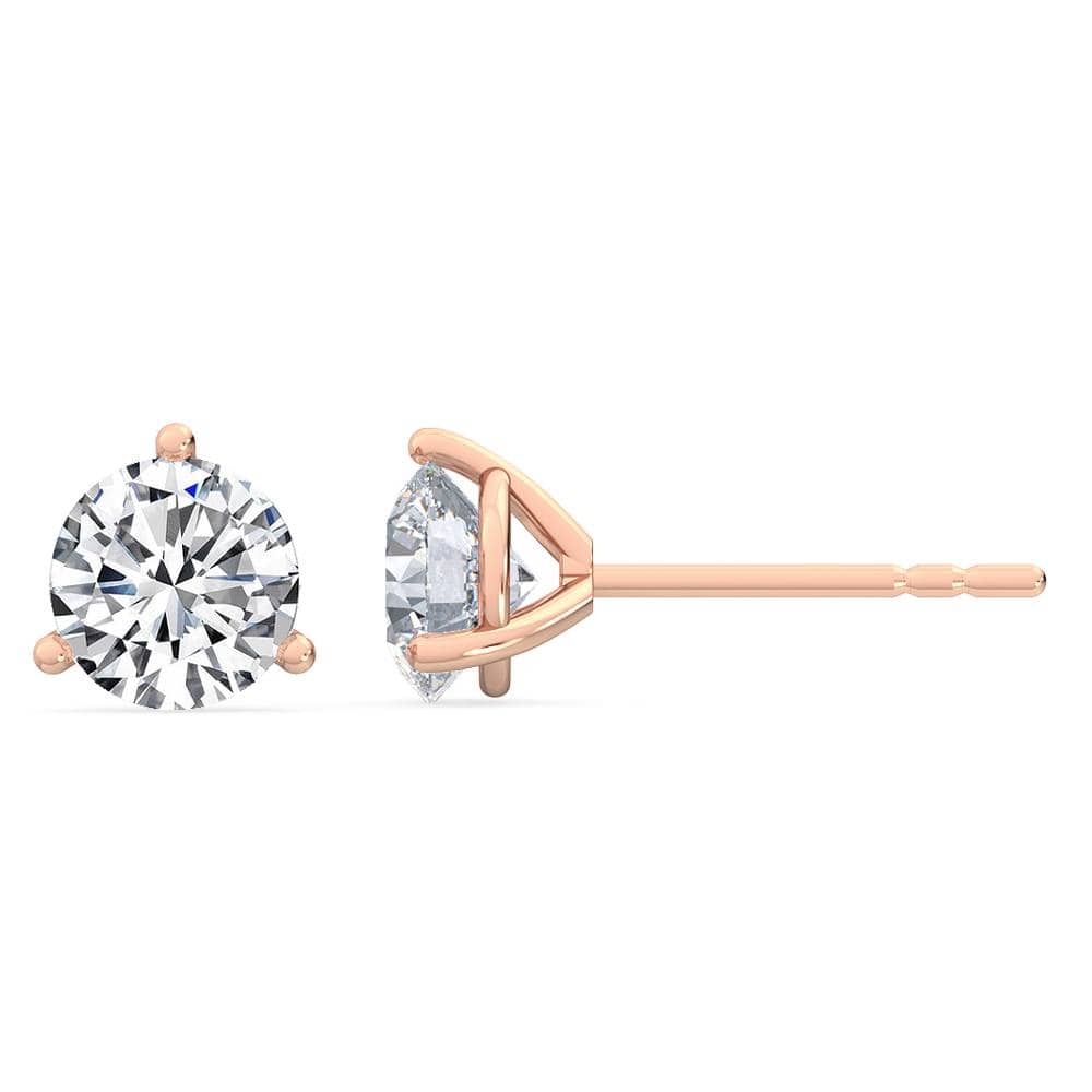 Three-Prong Martini Round Lab Created Diamond Stud Earrings (1/2 ct. tw.)